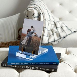 Elegant Acrylic <b>Easel</b> with Adjustable Clear Rack for Artwork and Photos, Perfect for Events - Product Image 2