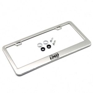 Marco de Matrícula de Aluminio Mate Personalizado con Tapas de Tornillos Negras, Cubiertas de Matrícula Negras para Vehículos Estadounidenses - Product Image 2