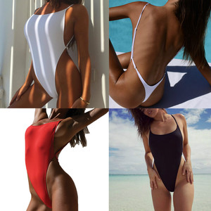 Costume da Bagno Intero Personalizzato per Donna, Micro Bikini a <span class=keywords><strong>Perizoma</strong></span>, Schiena Aperta, Taglio Alto Brasiliano, Senza Cuciture - Product Image 2