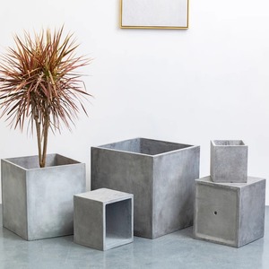 <span class=keywords><strong>Maceta</strong></span> y Bandeja <span class=keywords><strong>Cuadrada</strong></span> de Magnesio, Estilo Nórdico, Transpirable, para Plantas Suculentas y Árboles - Product Image 3