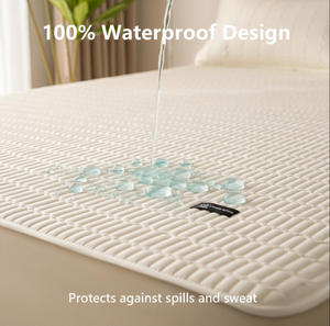 Ensemble de housse de matelas matelassée de luxe pour adultes, trois pièces, taille Queen/King, imperméable et anti-urine, lavable en machine, qualité toutes saisons - Product Image 4