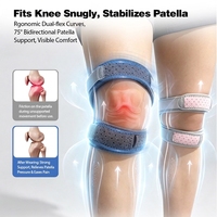 Attelle de Genou Personnalisée Réglable à Compression pour Soulagement de l'Arthrite, des Douleurs et des Lésions du Ménisque, Idéale pour la Récupération des Hommes et des Femmes