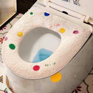 Coussin de siège de toilette épaissi Hi Life en laine d'agneau, doux, pour l'hiver et l'automne, usage domestique - Product Image 4