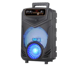 Altavoz de Karaoke Bocina Woofer de 8 Pulgadas Precio de Promoción Control Remoto Luz Led de Color Altavoz para Fiestas al Aire Libre con TWS - Product Image 1