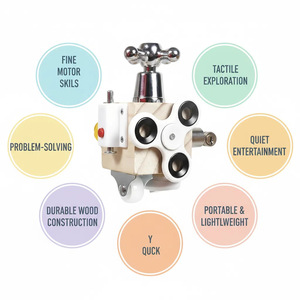 Rompecabezas de Madera 3D Montessori para Educación Temprana, Juguetes de Tablero de Actividades para Niños, Rompecabezas de Madera Encajables - Product Image 3