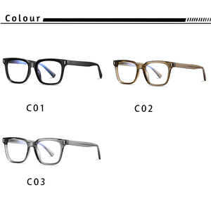 Hbk cổ điển màu xám quang khung vuông màu xanh ánh sáng Chặn kính TR90 + CP đường phố ảnh lớn khung bảo vệ màu phong cách - Product Image 5