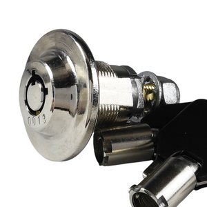 Cerradura de seguridad tubular de grado comercial con llave de pasador, de aleación de zinc y latón, para cajas de monedas de máquinas expendedoras públicas y gabinetes de cajeros automáticos - Product Image 1