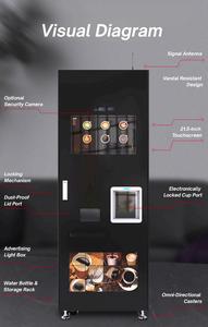Distributeur automatique <span class=keywords><strong>de</strong></span> café chaud et froid avec paiement par code QR Construction en acier servant du café et des boissons protéinées - Product Image 2