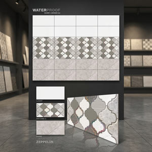 Carreaux de sol en céramique émaillée brillante 300x600mm, épaisseur 8,5mm, design pierre 12x24, en porcelaine polie, pour hall, extérieur et salle de bain - Product Image 5