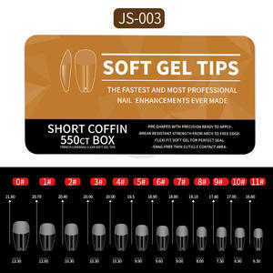 550 <span class=keywords><strong>Uñas</strong></span> <span class=keywords><strong>Postizas</strong></span> de ABS en Caja, Cobertura Completa, Ligeras, Sin Costuras, Acabado Mate, Formas de Ballet, Almendradas y Cuadradas, Sin Necesidad de Pegamento - Product Image 4