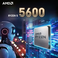Processeur de bureau AMD Ryzen 5 5600 AM4, 6 cœurs, 12 threads, 3,5 GHz de base, 4,4 GHz en boost, en stock