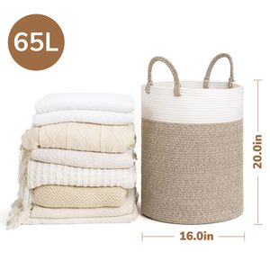 <span class=keywords><strong>Panier</strong></span> de <span class=keywords><strong>rangement</strong></span> en tissu pliable écologique fait à la main Poignées en bois Design moderne pour les jouets Vêtements de bébé <span class=keywords><strong>Suspendu</strong></span> Multifonctionnel - Product Image 3