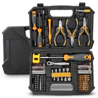 Ensemble d'outils à main de précision Hi-Spec 128 pièces en acier au chrome-vanadium Cr-V, coffret rigide, pour la maison et l'automobile, comprend pinces et clés, OEM ODM