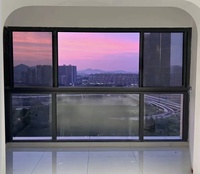 Ventana Corredera de Aluminio con Aislamiento Acústico BOCHARM, Resistente a Huracanes, Triple Acristalamiento, Acabado Negro, Calificada por Energy Star, Moderna