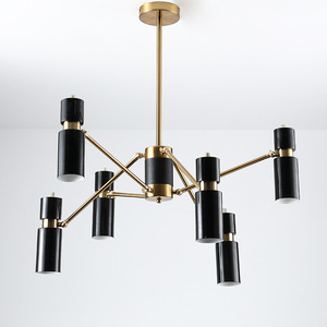 โคมไฟห้อยเพดานสไตล์มินิมอลโลหะ โพสต์โมเดิร์น ดีไซน์สร้างสรรค์ สำหรับร้านอาหาร ห้องนั่งเล่น ร้านกาแฟ เคาน์เตอร์บาร์ ร้านค้า - Product Image 2