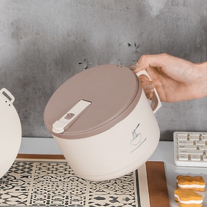 Tazón de Acero Inoxidable para Fideos Instantáneos, Tazón para Fideos Instantáneos para Dormitorio, Tazón de Arroz para el Hogar, Lonchera Grande para Cafetería - Product Image 2