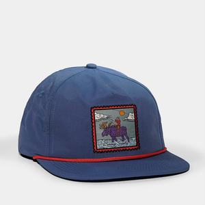 Casquettes Snapback en nylon non structurées à 5 panneaux avec patch tissé personnalisé OEM et cordon, style mode - Product Image 3