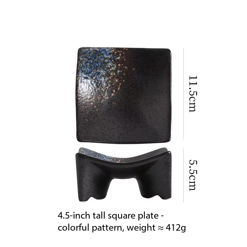 plato de cuatro patas colorido