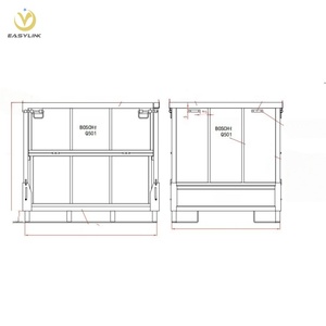 מדף משטחים מתקפל מפלדה של Easylink-Industrial לאחסון במחסן, מכולות וקופסאות בהתאמה אישית לפי הזמנה (OEM) - Product Image 4