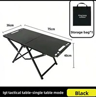 Table de camping pliable tactique en acier carbone léger, multi-usages, pour pique-niques et cuisson en extérieur, Mori