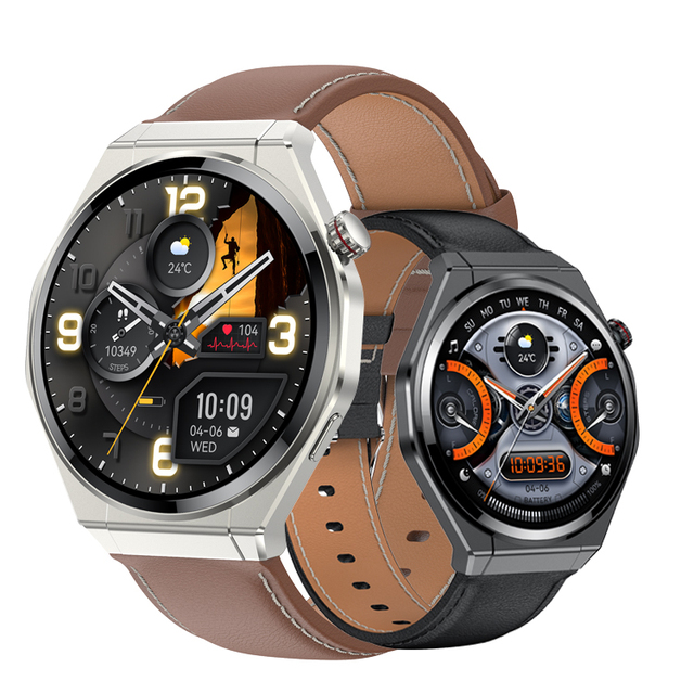 Smart Watch HK5 1.75 Inch AMOLED Screen Voice Assistant Heart Rate Blood Oxygen Monitoring NFC Music Control Sports Smartwatch