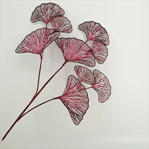 Di alta qualità artificiale foglia di ginkgo biloba plastica foglie di Ginkgo fiori per matrimonio che vivono decorazione per la casa - Product Image 5