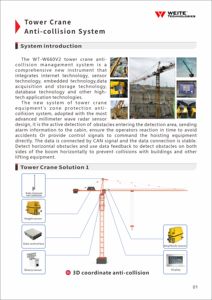 Système de sécurité anti-collision pour grue à tour basculante Comansa OEM Chine, pièces de machines de construction, portée de détection 0,75M-30M - Product Image 2