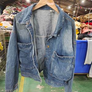 <span class=keywords><strong>Vente</strong></span> en gros de ballots de 45kg de costumes de femmes d'occasion vestes en jean d'occasion à la mode veste en jean d'occasion - Product Image 4