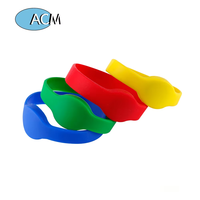 Nouveau design, bracelet RFID en silicone 13,56 MHz 125 kHz ID IC, sécurité, accès aux portes, accès aux bâtiments de bureaux, bracelet RFID étanche