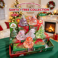 Meilleures ventes : Série de Noël Père Noël en caoutchouc thermoplastique, jouet anti-stress souple à récupération lente en forme de sapin de Noël, vente en gros
