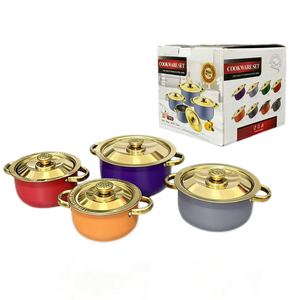 Ensemble <span class=keywords><strong>de</strong></span> 8 <span class=keywords><strong>ustensiles</strong></span> <span class=keywords><strong>de</strong></span> <span class=keywords><strong>cuisine</strong></span> en acier inoxydable colorés, antiadhésifs, casseroles et poêles, pour la maison et les restaurants - Product Image 6