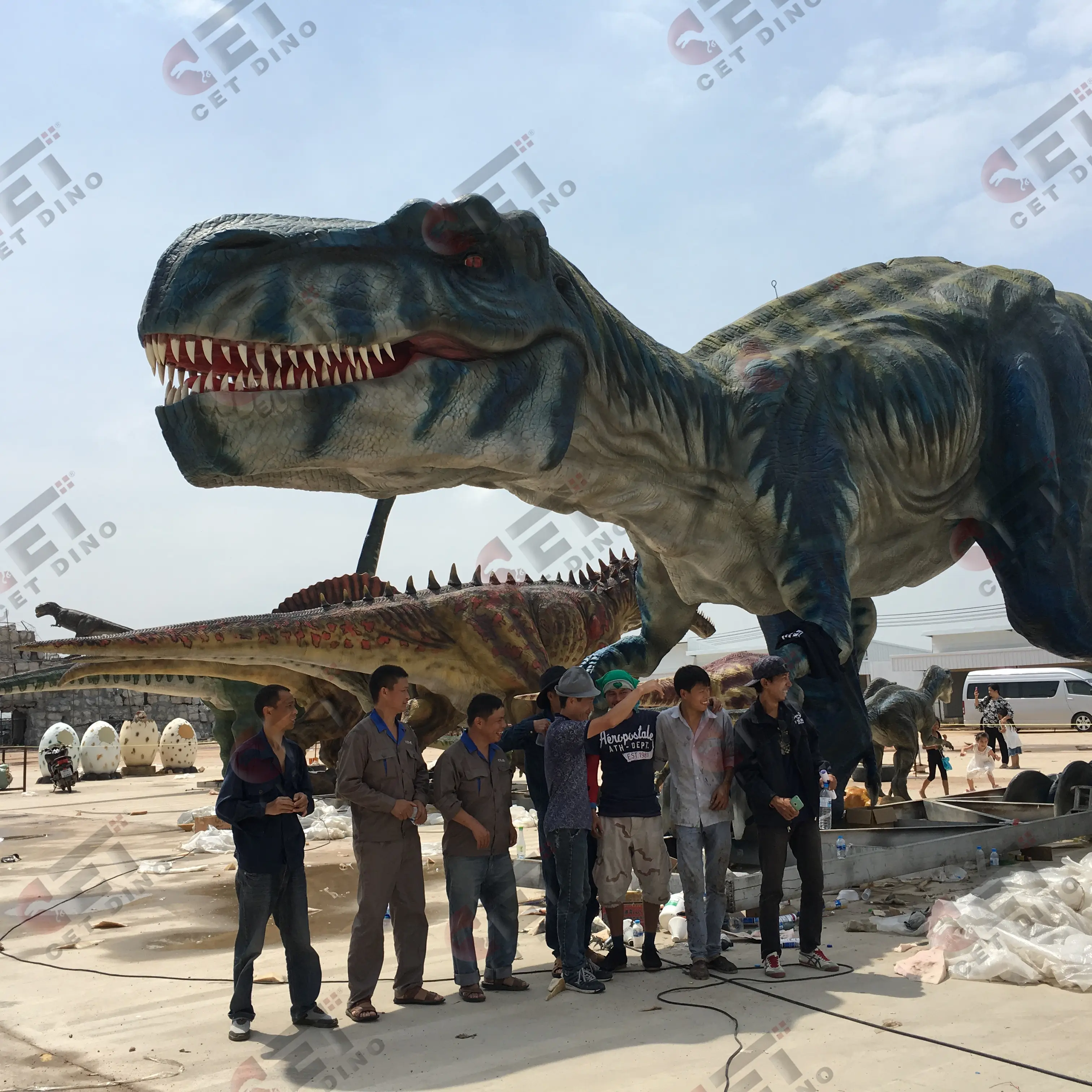 Diskon Jurassic Park Outdoor Exhibition Animatronic Dinosaurus Yang Dapat Disesuaikan