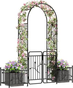<span class=keywords><strong>Arche</strong></span> de clôture extérieure <span class=keywords><strong>en</strong></span> fer métallique certifiée écologique 200*52*205cm, clôture de sécurité robuste, facilement assemblable pour cérémonie ou <span class=keywords><strong>mariage</strong></span> - Product Image 4