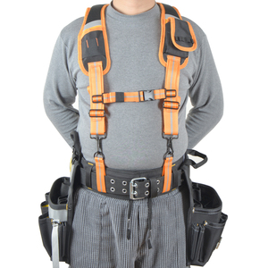 <span class=keywords><strong>Bretelles</strong></span> de ceinture à outils réglables pour électricien et charpentier avec pochette de travail rouge, capacité de 200 lb, 5 à 9 poches, personnalisable, support OEM - Product Image 5