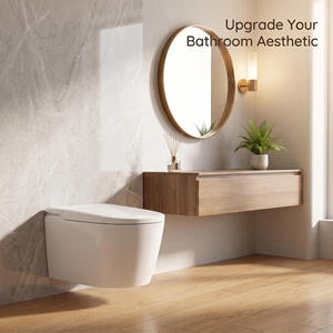 <span class=keywords><strong>WC</strong></span> intelligent mural monobloc allongé avec siège chauffant et nettoyage UV intégré <span class=keywords><strong>pour</strong></span> salle de bain moderne d'appartement - Product Image 3