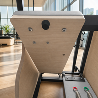 Chaise de Pilates portable et réglable QT en bois de chêne, avec barres, baril et poignées, pour la maison, la salle de sport et le studio, garantie 3 ans