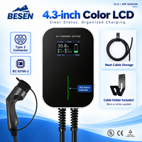 APP Control 220V-480V Électrique Charge Rapide Wallbox 7KW/ 11KW/ 22KW EV Chargeur Tesla Interface Standard 32A Courant Nominal Nouveau