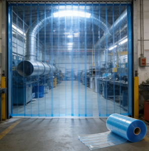 Servicio de Corte de Cortinas de PVC Resistentes al Calor y a los Rayos UV de 3 mm con Protección de Arco Estándar <span class=keywords><strong>Australiano</strong></span> BOTHWIN para Talleres de Fabricación de Conductos HVAC - Product Image 1