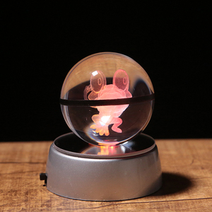 ลูกบอลคริสตัลเลเซอร์ 3 มิติ ขนาด 50 มม. 80 มม. ลายโปเกบอล ฟรอเกะ สำหรับเด็ก - Product Image 5