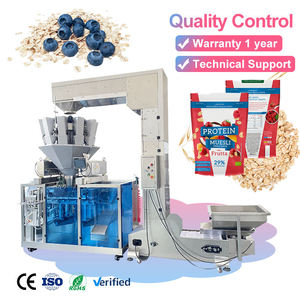 High-Speed Doypack Packaging Machine for Oatmeal & Breakfast Cereal | Kraft <b>Stand</b>-Up Pouch Filling Sealing System with Zipper - Product Image 1