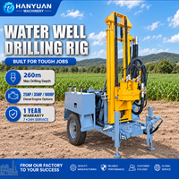 Foreuse de puits d'eau portable personnalisable 260m diesel machine de forage de puits d'eau pour alimentation en eau rurale