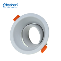 Spot lumineux en plastique PC rond, lampe MR16 encastrée, anti-éblouissement, plafonnier LED, luminaire encastré GU10