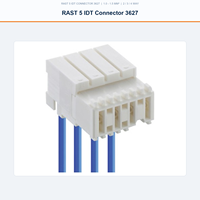 Connecteur RAST 5 IDT Série 3627, 23,4 pôles, à insertion par déplacement d'isolation, pas de 5,0 mm, 250 V CA, 16 A, connexions filaires DIN