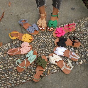 Sandalias planas vienen en muchos colores, novedad de verano 2025, sandalias de una línea con lazos, prendas de vestir de moda, Sandalias planas dulces - Product Image 5