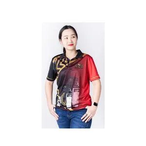 Premium T-Shirt Met Witte Kraag Yod Khao Surathip Merk Polyester Comfortabel Om Te Dragen Verkopende Premium Kwaliteit Van Thailand