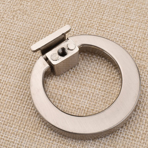 Minimalist Round Hanging Handle Zinc Alloy Wardrobe Drawer Ring <b>Black</b> Gold Chrome Brushed Durable - Product Image 5