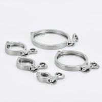 Abrazadera de Acero Inoxidable 304 de 13MHH, Tipo Medio de un Solo Pin, AAL0 Pulgadas 0.5-12 Pulgadas, Superficie Pulida, Abrazaderas de Grado Industrial/Comercial
