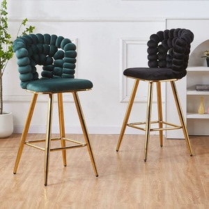 Modern Simple Household <strong>Bar</strong> Chair Set of 2 High <strong>Stool</strong> Front Desk Velvet Rattan <strong>Stools</strong> Swivel <strong>Adjustable</strong> <strong>Height</strong> <strong>Bar</strong> <strong>Stool</strong> - Product Image 4