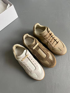 सबसे लोकप्रिय आरामदायक जूते प्रशिक्षण के लिए मोटी Outsole के फीता असली लेदर स्नीकर्स पुरुषों - Product Image 5