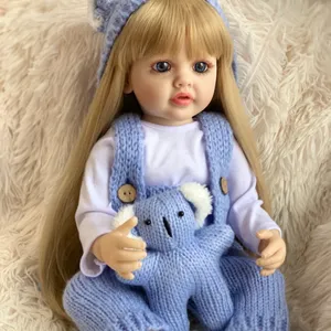 R & B boneka bayi silikon terlahir kembali bayi boneka bayi Silicona Bonecas Bebe Em De Realistas baru lahir Brasil anak perempuan terlahir kembali boneka bayi